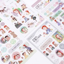 플라잉웨일즈 빨강머리앤 투명스티커 ver2, 빨강머리앤 투명스티커 ver2 - 앤의아침