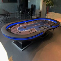 홀덤테이블 포커 펍 매트 카지노 보드게임 타원형, 청회색 2.4x1.2m
