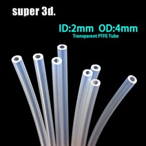 투명파이프 아크릴 투명관 3d printe 부품 1m2m ptfe 튜브 투명 파이프 pfa 2x4mm v5v6 1.75mm 보우덴 압출기 j-head hotend, 1m