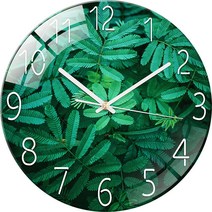 77 Eternity 벽걸이전자시계 유럽식 정밀 내구성 벽시계, 푸른 잎
