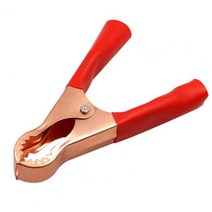 배터리 리드 클립 절연 핸들 악어 연결하기 쉬운 80MM 50A 자동차 테스트 커넥터, 빨간