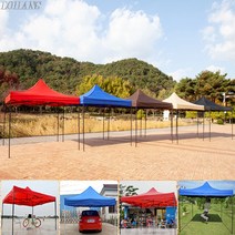 LOHANS 천막 지붕 커버 실내 실외 야외 축제 행사용 바람막이 그늘막 캠핑 테라스 포장마차 옥상, 지붕 3m X 6m, 블랙