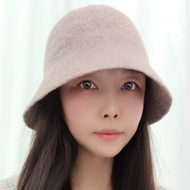 여성 겨울 니트퍼 무봉제벙거지 무챙버킷햇 2컬러