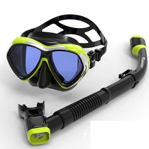 스노쿨링 마스크 세트 스쿠버다이빙 스킨스쿠버 스노클링 프리다이빙 수중촬영 물안경 잠수 수경 제주 우도 철인3종 실내수영장 수영 강습, 블랙