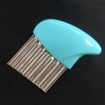 웨이브 양파 감자 슬라이서 커터 주름진 골판지 절단 다진 슬라이, 파란