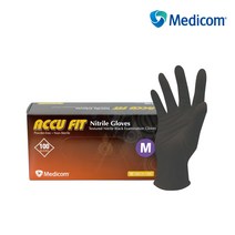 메디컴 식품용 두꺼운 블랙 니트릴장갑 (5.0g) 요리용장갑 100매 x 2박스 + 국내생산 치과전용칫솔, 아큐핏두꺼운블랙니트릴장갑(5.0g)S 2박스