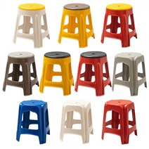 플라스틱 간이의자 사각 원형 보조의자플라스틱의자 간이의자 포장마차의자 야외의자 파라솔의자 플라스틱 의자, 원형 옐로우-브라운