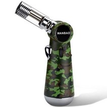 예쁜 라이터 이색 라이타 선물용 특이한 토치 가스 Windproof 바베큐 주방 요리 제트 터빈 고용량 스프레이 건 보석 금속 용접 선물, 육군 녹색