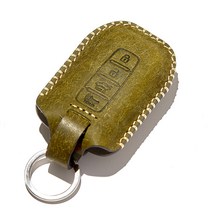 호즈 아반떼MD 베라크루즈 투싼IX 쏘울 신형오피러스 포르테 포르테쿱 버튼형 스마트키케이스 자동차키홀더, HK01-골드 올리브