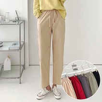 비비드글램 샌더 직기 일자 배기 팬츠 5color 편안한 밴딩팬츠