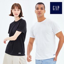[갭] 언더셔츠 화이트&블랙 2pcs GPUTS1N0103