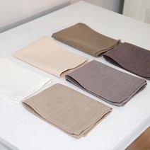 [나산] 냅킨 린넨 100% 젠스타일 RS91-6 6장 SET 40x30cm 당일발송, 상세설명 참조, 21 라이트시안블루