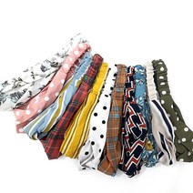 패턴 반다나 플라워머리띠 체크 헤어밴드 디자인 예쁜 머리띠