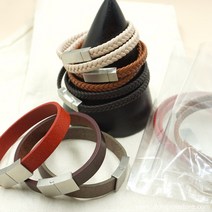 가죽팔찌 DIY키트 가죽팔찌만들기재료, 디자인1번, 02.다크브라운