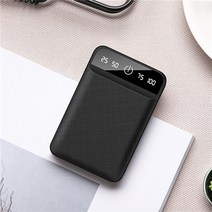 아이폰 호환 배터리 미니 보조베터리 휴대용 빠른 충전 20000mAh 충전기 2USB 디지털 디스플레이 외부 Xiaomi 호환에 대 한, [01] 30001 mAh-50000 mAh, [02] black
