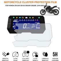 오토바이 클러스터 스크래치 보호 필름 화면 보호기 cb125 cb125r cb150 cb250r cb300r cb 125 r 2018 2019 2020 호환용, 투명한