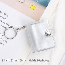 16 시트 미니 키체인 사진 앨범 1 2 인치 스냅 버튼 포켓 폴더 저널 노트 재료 종이 스토리지 도서 문자지, XC-YSKMN-07