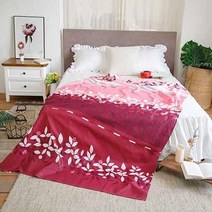 여름 시어서커 홑이불 레드 플로랄 리프 간절기 여름철