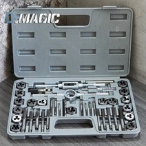 탭다이스 세트 40PCS 나사산 볼트산 핸드탭, 탭다이스 40PCS 세트