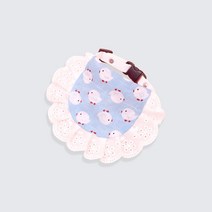 27리빙 귀여워지는 강아지 스카프 고양이 넥케이프, 파랑병아리(레이스) 1개, L