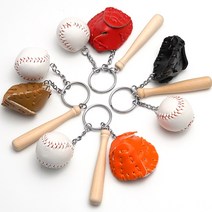 아유디 야구 키링 에어팟 자동차키링 열쇠고리 키홀더, 야구키링, 브라운