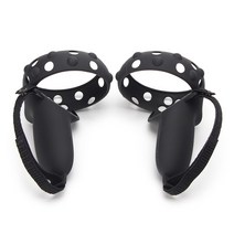 오큘러스퀘스트2 헤드스트랩 VR게임Oculus Quest 2 VR 터치 컨트롤러 실리콘 커버 스킨 핸들 그립 Oculus Q, 한개옵션1, 05 black2