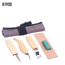 우드카빙 전동조각기 키트 23456pcs 끌 목공 커터 손 도구 세트 나무 조각 칼 diy 필링 스푼 스테인레스 스틸 조각 후크, 5개 세트