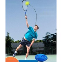 테니스 트레이너 싱글 플레이어 라인 리바운드 1인 자가 훈련 셀프 연습 초급 초보자 라켓세트, 플래그십 - 레드