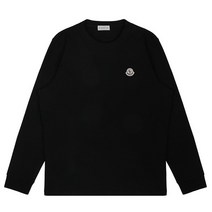 [몽클레어] 22FW 8D00005 899RD 999 남성 로고 패치 긴팔 티셔츠 블랙