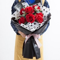 도트장미꽃다발 65cmP 조화 FMBBFT