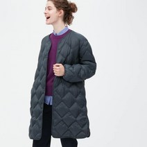 유니클로 울트라 라이트 다운 릴렉스 코트 - 다크 그린