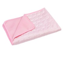 dog mat cooling summer pad mat for dogs 고양이 담요 소파 통기성 pet dog bed summer washable for small medium l, 메쉬 천 핑크, 엘 70x55cm