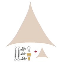 수동어닝 그늘 항해 방수 정원 쉼터 95% UV 차단 태양 보호 천막 파티오 마당 뒤뜰 캠핑 풀용 캐노피, 03 Beige Set_08 300x300x430cm