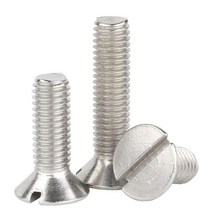 M2 50개 접시 머리 일자 볼트 GB68 스테인리스 스틸 서스 304 플랫 카운터 싱크 헤드 나사 볼트, M2 (50pcs), 8mm