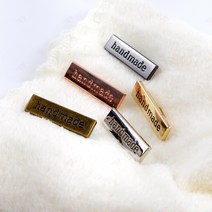 장식 택핀 행택 영어 펀칭 의류 제작 금속 가성비 HANDMADE 신주 라벨 부자재 가죽 텍 공예 엔틱 주물 메탈 스티커 상품 틴 택 옷 고급 사각 만들기 재료 마크라메 2개묶음, C_로즈골드(2개묶음)