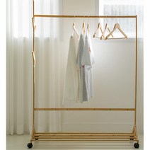 쇼핑몰 스튜디오 이동식 나무 행거 간이옷장 원룸, 60cm(소)