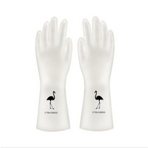 [10개 세트] 화이트 라텍스 고무장갑 PVC 니트릴 라지, 플라밍고, 3개