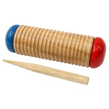 KC 우드 기로 셰이커 Wood Guiro Shaker OP-WGS01 (우드 스크레이퍼 포함)
