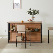 티에스퍼니처 주방 수납테이블 홈바식탁 보조테이블 홈바/아일랜드식탁, 홈바 900:아카시아