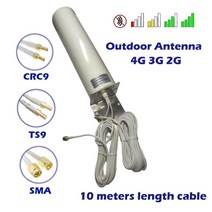 3G 4G 안테나 배럴 모양 고 이득 무 지향성 SMA TS9 CRC9 커넥터 신호 부스터 라우터 익스텐더 용 10 미터, SMA Connecter
