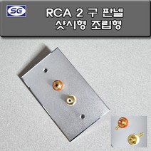 신길전자 벽부판넬 알루미늄 플레이트 70 X 115 RCA 2구 샷시형 조립형 판넬, 벽부판넬 알루미늄 플레이트 RCA 2구샷시형 완제품