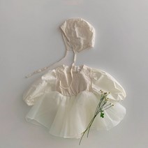 (바배) 가을/ 베베 퓨어 드레스슈트 보넷 세트 원피스슈트 100일 백일 돌 기념 촬영룩 나들이룩