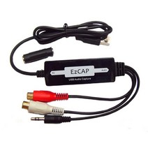 ezcap usb 오디오 캡처 카세트-cdmp3 변환기 mp3 wma 웨이브 레코더 디지털 rca rl 3.5mm 오디오 입력 편집 오디오, 협력사, 상자 없이