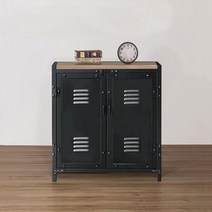 철제 빈티지서랍장 철망 인더스트리얼 복고풍 캐비넷 수납장 엔틱, 기본, 블랙_60x40x75철판