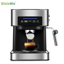 BIOLOMIX 20 바 이탈리안 에스프레소 커피 메이커 머신 카푸치노 라떼 모카 우유 거품기 봉 포함, Silver_CHINA | UK