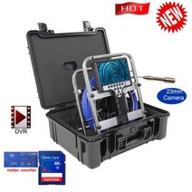 하수구내시경 긴 셀프 레벨링 23mm 512hz 송신기 Sonde 파이프 하수구 검사 카메라 내시경 7CLD DVR 미터 카운터, 30m+23mm Normal