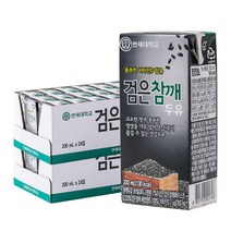 연세대학교 연세우유 연세대학교 검은 참깨 두유 200ml 48입