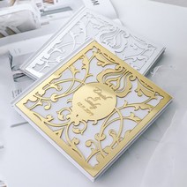 사용자 정의 아크릴 거울 흰색 빈 방명록 결혼식 서명 방명록 개인화 된 세례 앰프 파티 장식 호의 선물, 실버 미러, 02 Silver Mirror