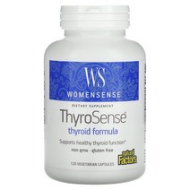 내추럴 팩터스 WomenSense 정제수 구연산 티로신 ThyroSense 갑상선 포뮬라 베지 캡슐 120정, 60 개 내추럴 팩터스