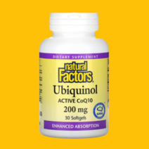 내추럴팩터스 CoQ10 유비퀴놀 200mg 소프트젤 30정